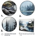 thumbnail image 3 of Designart "Canada Calm Lake" Landscapes Floater Framed Canvas Print, 3 of 7