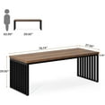 thumbnail image 2 of Tribesigns 78.74" Long Rectangle Dining Table, Industrial Dining Table for 6-8 Person, Wood Kitchen Table with Heavy Duty Metal Frame (Without Chair), 2 of 5