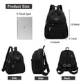 thumbnail image 2 of Pealwel - Mini mochila para mujer, mochilas pequeñas de nailon para mujer, mochilas de viaje antirrobo, Negro -, Pequeño, Mochila, 2 of 5
