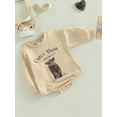 thumbnail image 3 of Cenuakty Infant Baby Fall Romper, Casual Long Sleeve Round Neck Cow Letter Print Bodysuit, 3 of 8