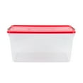 thumbnail image 3 of Rubbermaid Cleverstore 18 Gallon Holiday Storage Tote, Clear & Red (4 Pack), 3 of 11