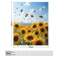 thumbnail image 2 of NIANHE Bee and sunflower blanket, comfortable and soft, warm casual blanket, printed design, winter sofa dormitory home decoration, must-have travel product. Size is 40x50 inches., 2 of 9
