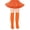 AB221 Orange, variant on Girls Socks Kids Toddler Knee High Dress Socks Solid Color Soft Stretchy Stacked Socks For Kids Toddler Girls Orange