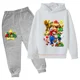 thumbnail image 1 of Sudadera con capucha de Super Mario Bros para niños y niñas, conjunto de Sudadera con capucha de dibujos animados para bebés, ropa con capucha de Anime, Jersey de manga larga y pantalones, 1 of 1
