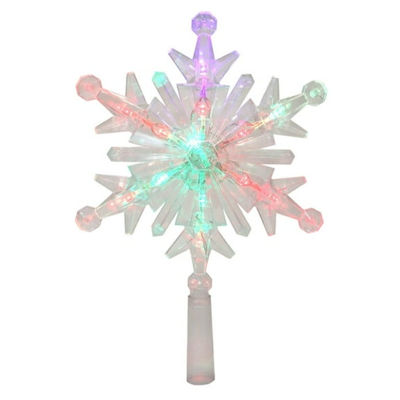 LED Snowflake Topper Lighted Xmas Treetop Festive Ornament for Holiday Gatherings Ideal for Christmas and Family Celebrations