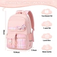 thumbnail image 5 of Gynky School Backpack School Bookbag for Middle School Students Book Bag for Elementary Primary Kawaii Backpack, Pink, 5 of 9