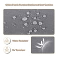 thumbnail image 4 of 24x24 Inch Outdoor Deep Seat Cushion Set - Waterproof Fade-Resistant Patio Furniture Cushions with Removable Covers, Adjustable Straps & Handles for Chairs, Sofa, Couch (2-Piece)-Gray, 4 of 6