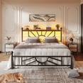 thumbnail image 6 of Full Metal Bed Frame with LED Light,Headboard & Footboard,Under Bed Storage,Noise-Free Design,Easy Assembly,No Box Spring Needed, Black, 6 of 7