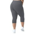 thumbnail image 4 of Capri Legging for Women Plus Size Tummy Control Booty Lift Loose Leggings Compression High Waisted Swim Yoga Pants Dark Gray 2XL, 4 of 5