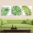 thumbnail image 2 of Wall26-3 Panel Canvas Wall Art- Green Plants -Giclee Painting Wall Bedroom Living House Decoration Home Art - 16"x16"x3 Panels, 2 of 4