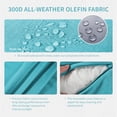 thumbnail image 5 of 24" x 22" x 6" Outdoor Seat and Back Cushion, Pack of 1, Replacement Furniture Cushions Deep Seating for Patio Sofas Chairs, Lake Blue, 5 of 8