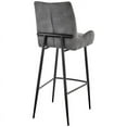 thumbnail image 5 of Home Square 26" Height Bar Stool in Charcoal Fabric and Black Finish - Set of 2, 5 of 9