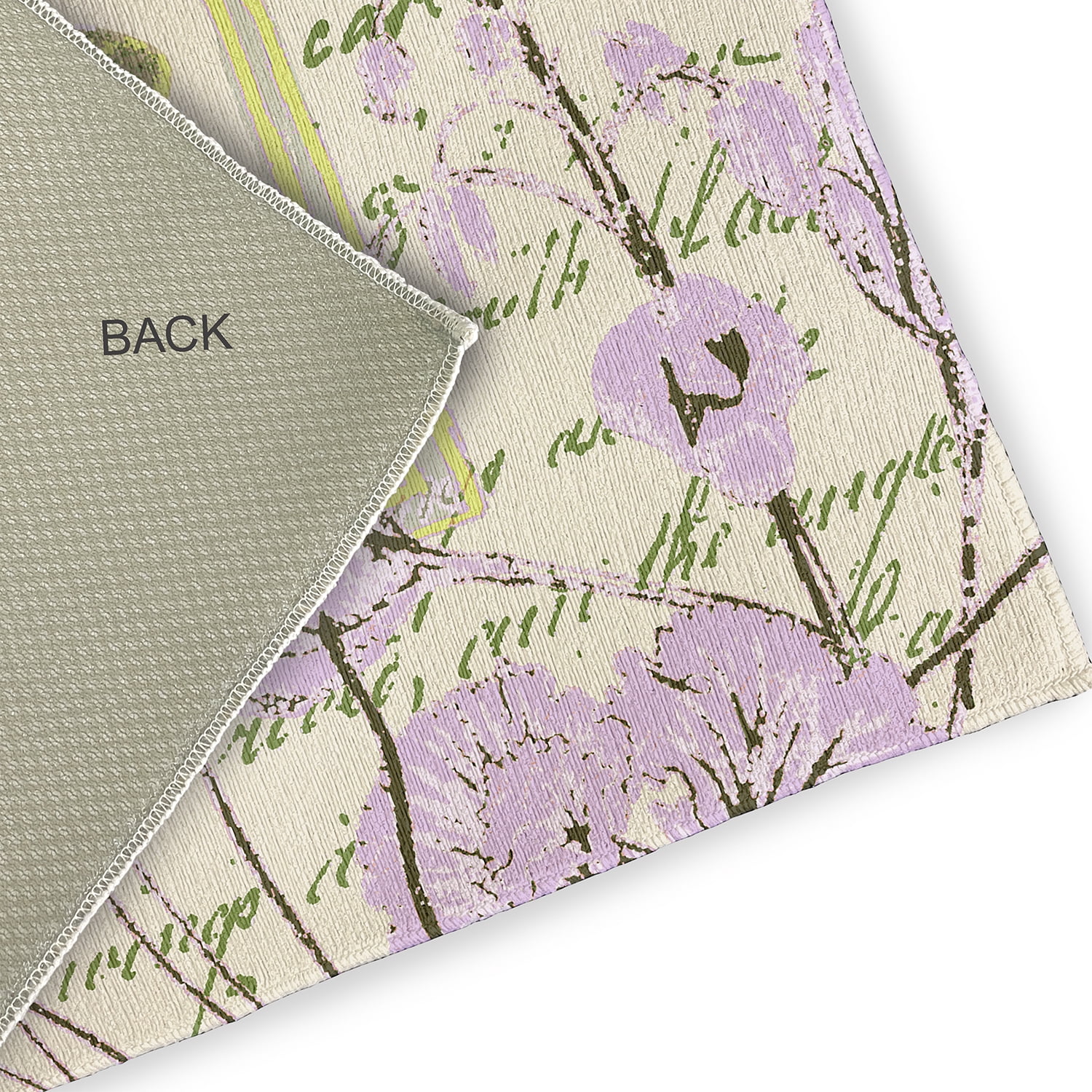 Simply Daisy 3' x 5' Lilac Singing Bird Spring Chenille Indoor/Outdoor Rug