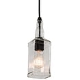 thumbnail image 4 of Meyda Tiffany 193436 3.25 Inch W Whiskey Bottle Mini Pendant   Wrought Iron Finish With Clear Glass, 4 of 5
