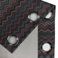 thumbnail image 5 of Ambesonne Abstract Grommet Curtain, Zigzag Chevron Theme Art, 50" x 54", Charcoal Grey Pale Grey, 5 of 6
