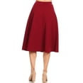 thumbnail image 4 of Women's Flared Lightweight Elastic Midi A-line Skirt, 4 of 8