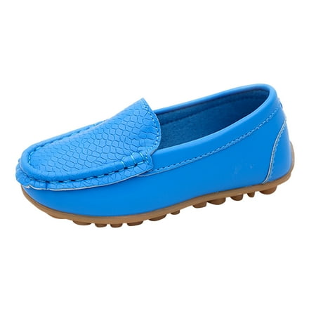 

TAIAOJING Girls Dress Shoes Toddler Little Kid Boys Soft Slip On Loafers Dress Flat Boat Non-Slip Shoe