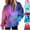 Purple, variant on HAJWOH Oversized Hoodies For Women Tie Dye Gradient Sweatshirts Baggy Drawstring Hooded Pullover Fall Casual Tops With Pocket