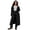 Black, variant on Women's Plus Size Belted Trench Coat