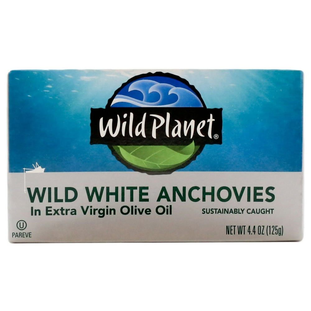 Wild White Anchovies in Extra Virgin Olive Oil, 4.38 Ounce