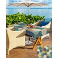 thumbnail image 5 of nqOlkjepod Teal Yellow Circle Outdoor Tablecloth with Umbrella Hole & Zipper, Geometric Abstract Art Rectangle Table Cover 60x102 Inch, Dining Waterproof Table Cloth Protector for Patio/Party/Picnic, 5 of 7