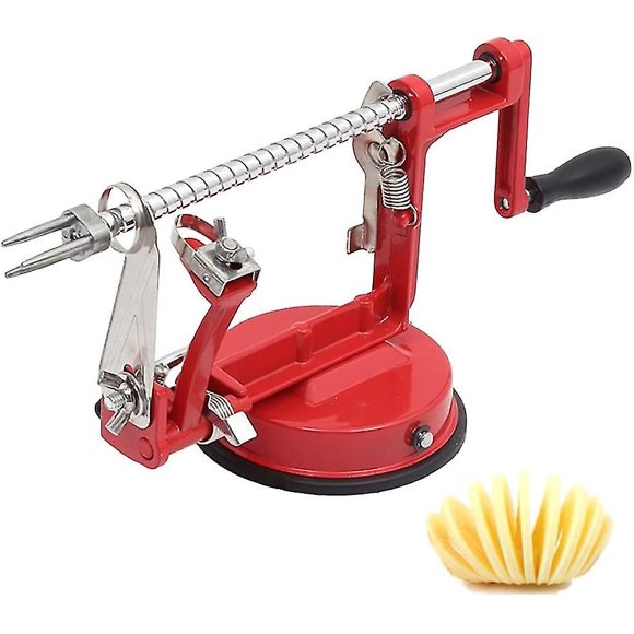 Apple Peeler, Stainless Steel Apple Corer Slicer Peeler, Durable Heavy Duty Die Cast Magnesium Alloy Apple Peeler