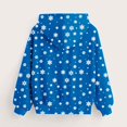 thumbnail image 4 of Odeerbi Teen Boys Girls Christmas Hoodies Snowflake Print Hooded Sweatshirts Children's Long Sleeve Pattern T-shirt Printed Round Neck Shirt Hooded Sweatshirt Blue, 4 of 5
