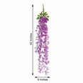 thumbnail image 3 of Balsa Circle Solid Print Decorated Hanging Artificial Wisteria Flowers Vine Garland, 42.0" (Lavender), 3 of 8