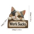 thumbnail image 2 of Fiudx Escultura de Gato Adorable, Adorno de Escritorio para Aliviar El Estrés, Decoración Divertida para El Hogar, Herramienta de Relajación para La Oficina, Idea de Regalo Perfecta, Compañero de Tra, 2 of 2