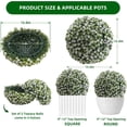 thumbnail image 3 of Accreate Decorative Topiary Balls - Indoor/Outdoor Flower Balls with Hanging Chains, White 15in, 3 of 7