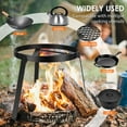 thumbnail image 5 of Wekvgz Campfires Tripod Stand Stable Fire Tripod Versatile Cast Iron Open Camping Tripod Heat Resistant Grill Open Fire Cooking Stand Folding Outdoor Fire Pit Stand for Outside, 5 of 10