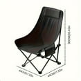 thumbnail image 4 of 2pcs Black Portable Folding Chair Moon Chair High Back - Durable Iron Alloy, Suitable for Outdoor Leisure, Camping And Fishing Beach Chair Foldable Camping Chair, 4 of 8