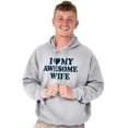 thumbnail image 3 of I Love My Awesome Wife Cute Husband Hoodie Hooded Sweatshirt Men Brisco Brands S, 3 of 6