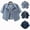 Blue, variant on Women's Jean Jackets Short Sleeve Cropped Trucker Jackets Button Down Denim Coat Casual Summer Outerwear Tops