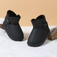 thumbnail image 6 of Quealent Girls Boots Cozy Faux Furry Ankle Boots for Girls Low Heel Outdoor Warm Winter Boots Black for Size 9, 6 of 8