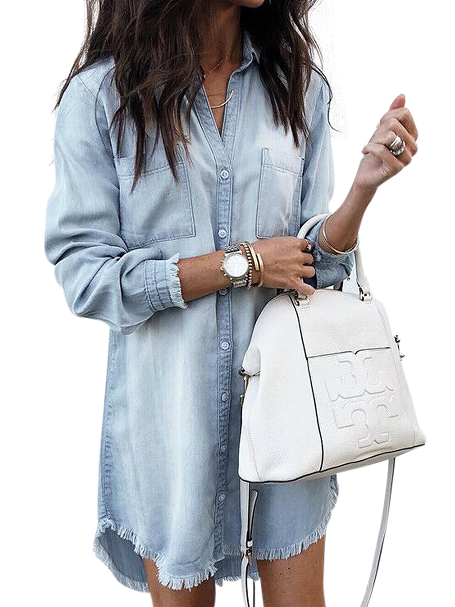 ladies denim shirt dress