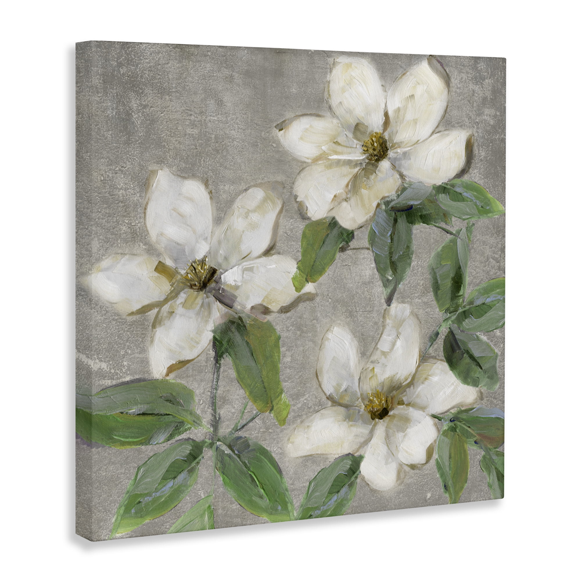 Stupell Industries Ivory Magnolia Trio Canvas Wall Art, design by Sally Swatland