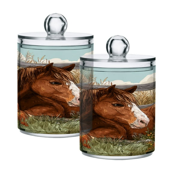 High-value clear storage jars keep life organized and within reach one sizex2 Farm Brown Horse
