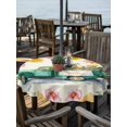 thumbnail image 2 of Outdoor Tablecloth with Umbrella Hole for Patio/Picnic/Party/Camping, Spring Floral Waterproof Table Cloth Round Cover Washable, Farmhouse Truck Oil Painting Vintage Flowers (Dia 54"), 2 of 8