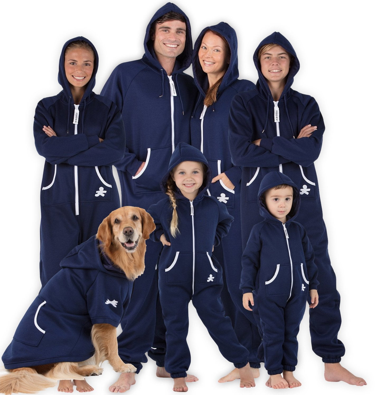 Girls Joggies Men, Family Matching Oxford Blue Hoodie One Piece for Boys 