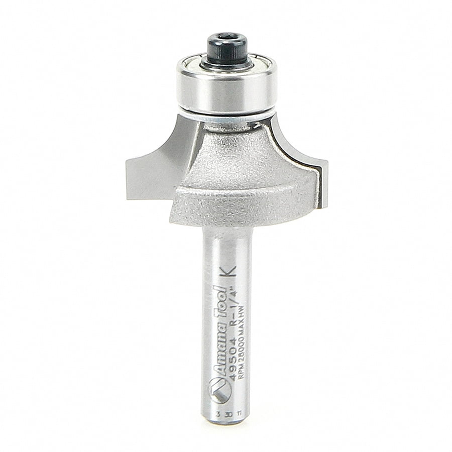 1 NEW  1/2" R Roundover Carbide Tipped Router Bit 1/4" Shank Bearing qw 