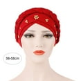 thumbnail image 6 of Limei Women Turban,Colorful Floral Printed One Plait Elegant Stretch Turban Head Wrap for Cancer Chemo (Sapphire Blue), 6 of 7