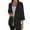 Black, variant on Waffle Textured Quarter Sleeve Casual Cardigan Jacket for Women Urban Style Lightweight Cover Up L Size Beige