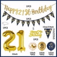 thumbnail image 4 of YANSION Blue Gold 21st Birthday Party Decorations, Happy 21st Birthday Pennant Banner, Metallic Gold Navy Blue Sequin Balloons Number 21 Balloon for Party Birthday Decorations, 4 of 7