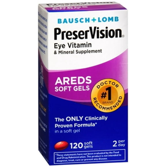 Bausch & Lomb PreserVision 120 Soft Gels (Pack of 2)
