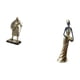 thumbnail image 5 of Estatua de caballero, figura de mujer africana, estatua de dama tribal africana, figura de escritorio, artesanía de resina hecha a mano, coleccionable, 5 of 8