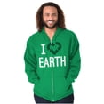 thumbnail image 5 of I Love Earth Reduce Reuse Recycle Zip Up Hoodie Men's Women's Brisco Brands 4X, 5 of 6