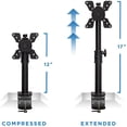 thumbnail image 2 of Mount-It! Support de Bureau pour Moniteur LCD Simple Hauteur Réglable Inclinaison Pivotant VESA 50, 75, 100 Compatible 22, 23, 24, 27, 30, 2 of 5