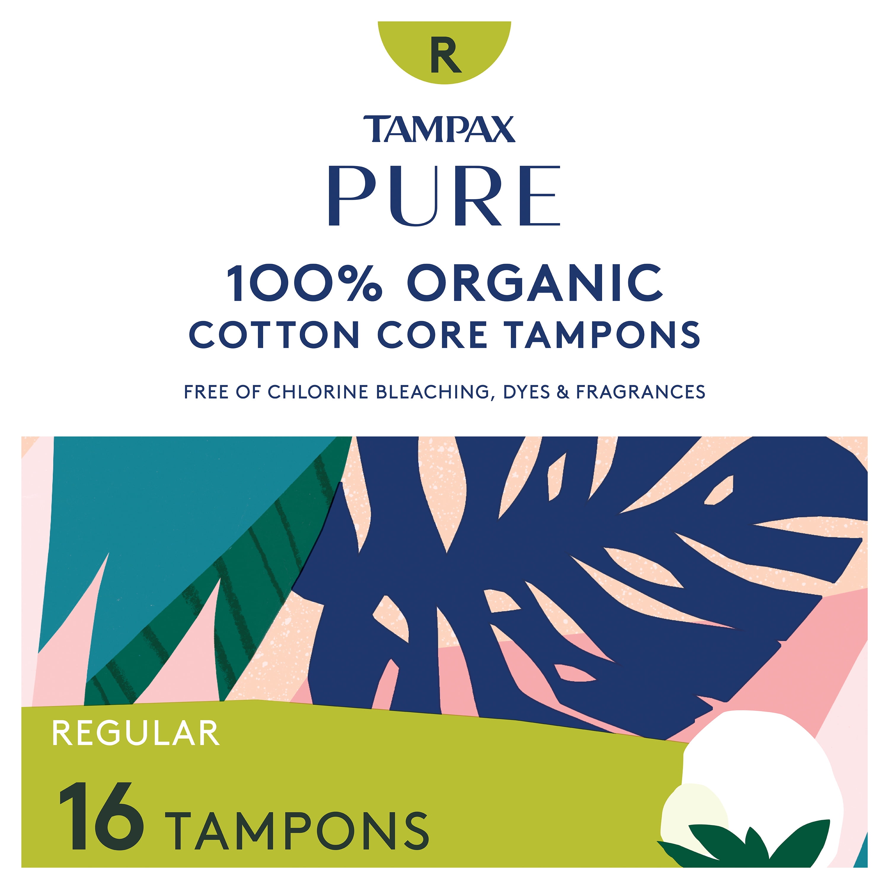 Tampax Pure Organic Regular Absorbency 