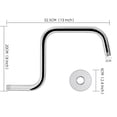 thumbnail image 4 of KDJ Stainless Steel Shower Head Extension Arm 13 Inch Wall Mounted Bracket with Flange Ceiling Mount Shower Holder Chrome Plated Finish for Bathroom, 4 of 7